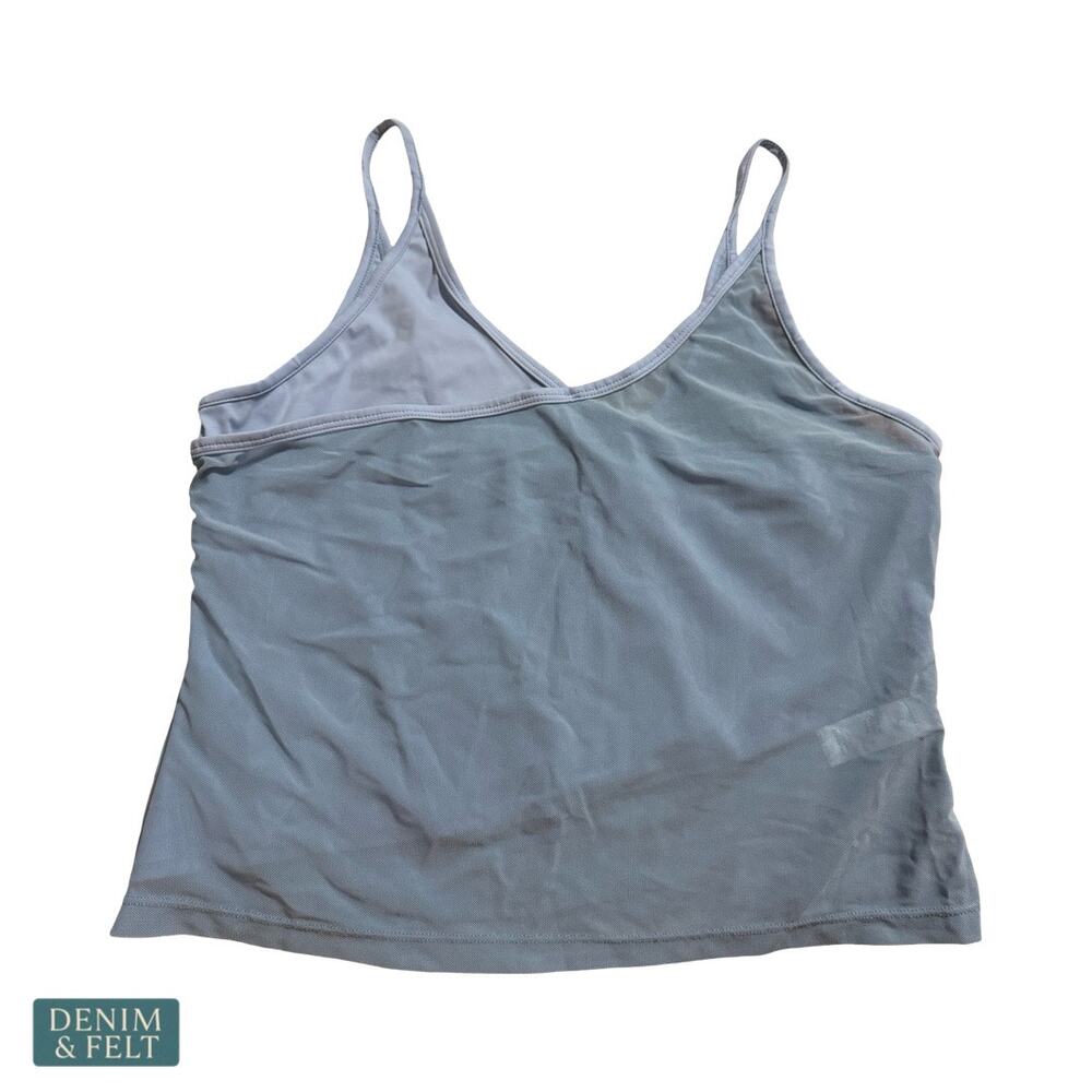 NEW Halara Blue Crop Top Tank Lounge Activewear Soft Stretch Minimal‎ Luxe L